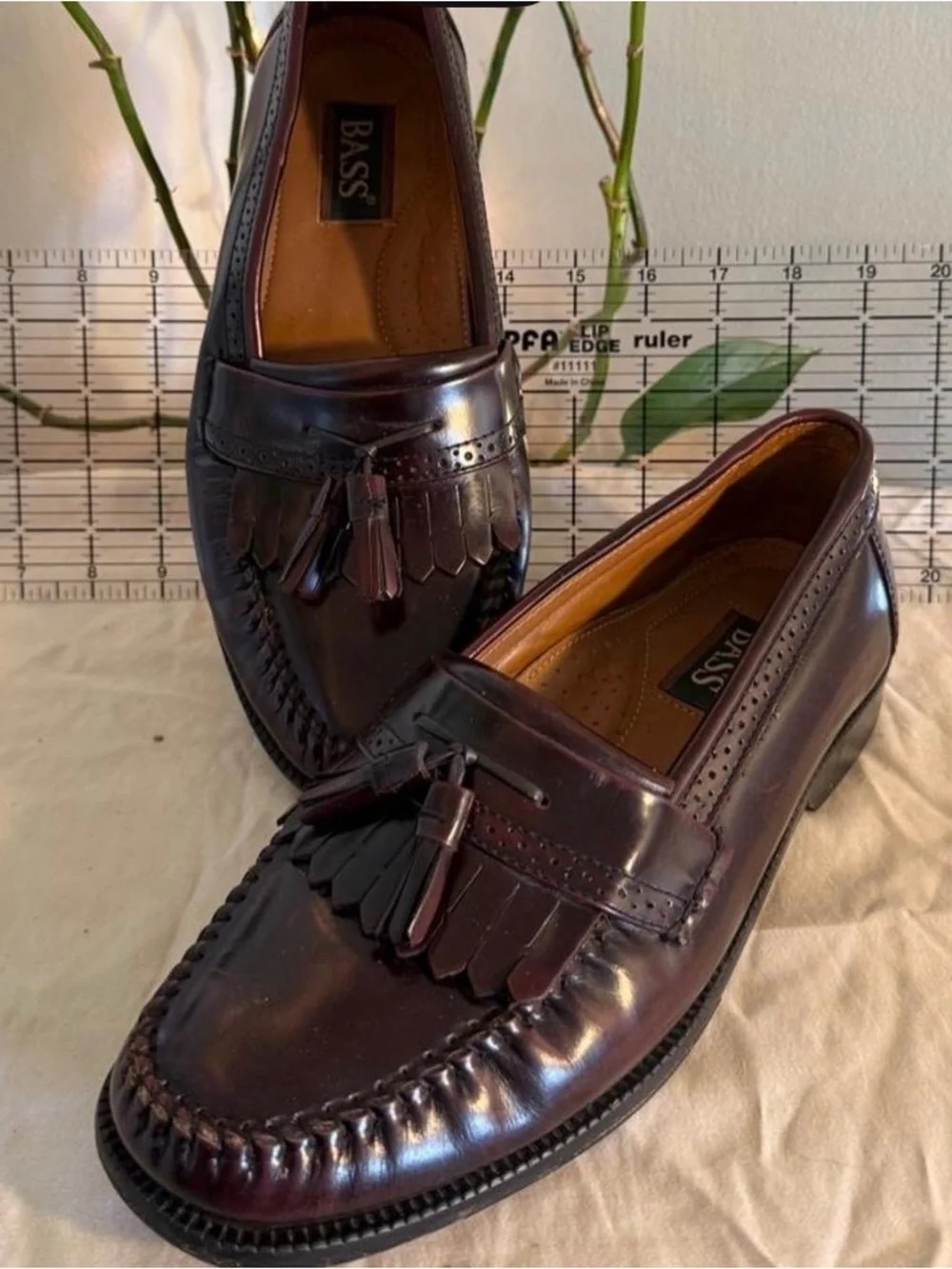 GH Bass Men's Tassel Kiltie Loafers - Burgundy/Deep Wine